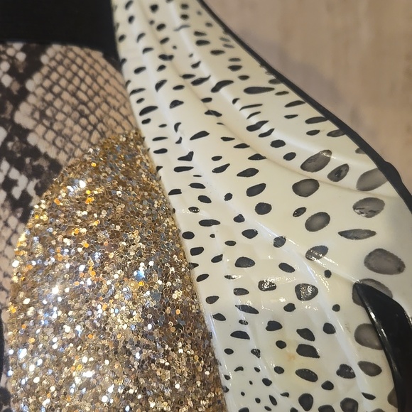 Steve Madden Nital Faux Snakeskin Platform Slide Sneakers - Picture 7 of 12